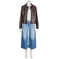 FFC Leder Blazer vegan - dunkelbraun