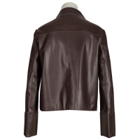 FFC Leder Blazer vegan - dunkelbraun