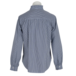 Soluzione Bluse Rüschen - blau weiß schwarz kariert