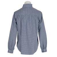 Soluzione Bluse Rüschen - blau weiß schwarz kariert