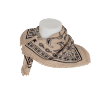 Anna V Berg Tuch Cashmere  "Nele" - beige / schwarz