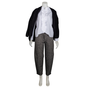Cambio Hose "Orly Plain" Fischgrat - schwarz ecru