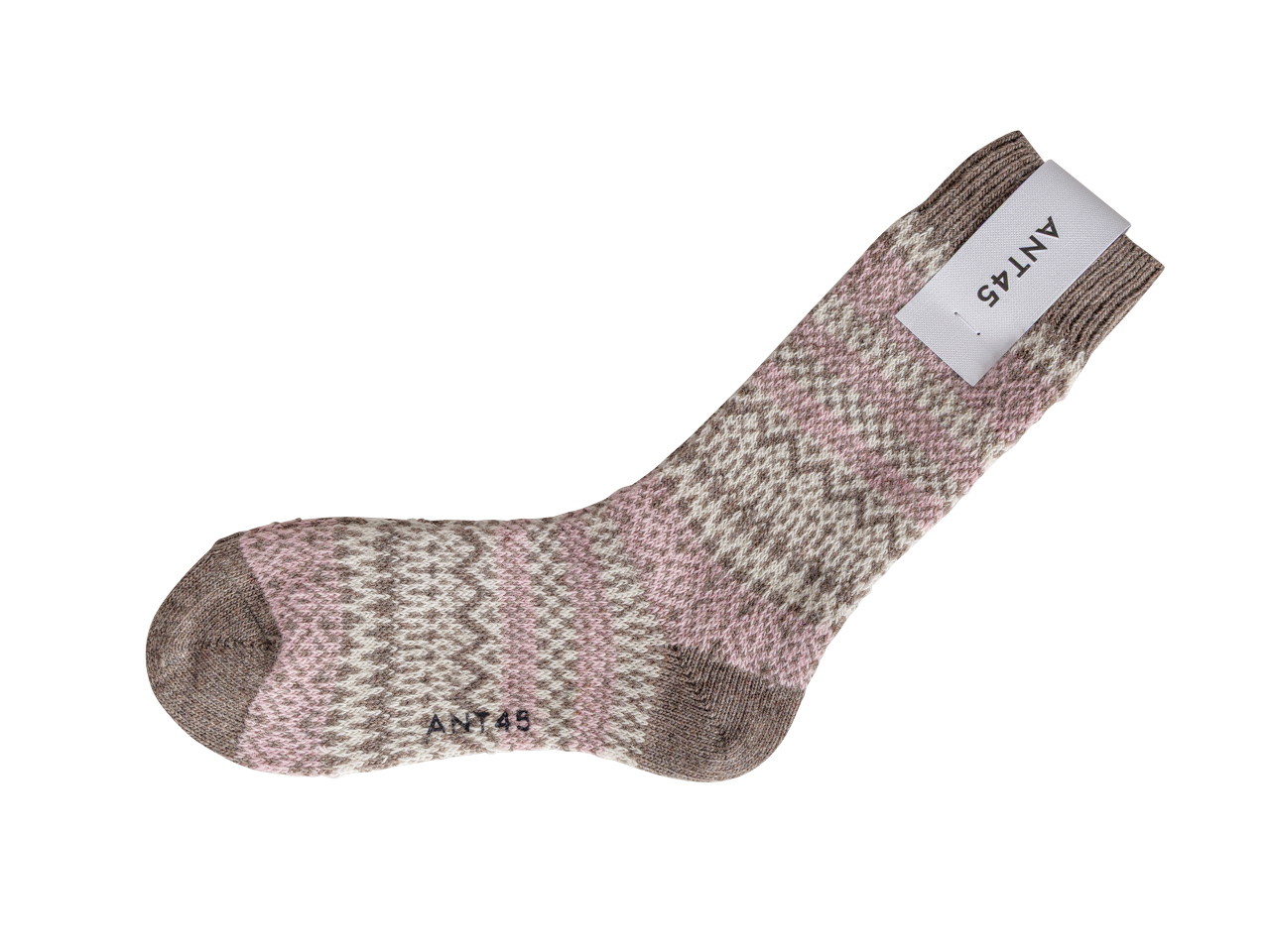 ANT45 - Socken "Kotte" - taupe rose ecru