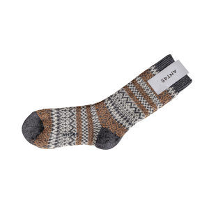 ANT45 - Socken "Kotte" - grau beige ecru