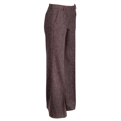 QL2-Quelledue - Hose - Melody - Tweed -  aubergin