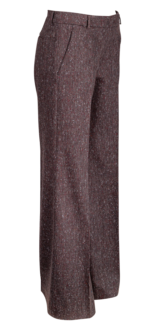 QL2-Quelledue - Hose - Melody - Tweed -  aubergin