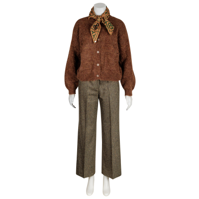 des petits hauts Cardigan "Aliocha" - cognac melange